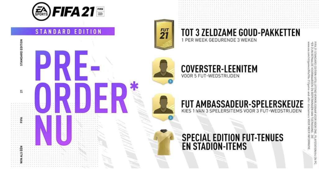 Bestel FIFA 21 op PS4 nu al en je krijgt deze pre-order bonussen en de PS5-versie gratis
