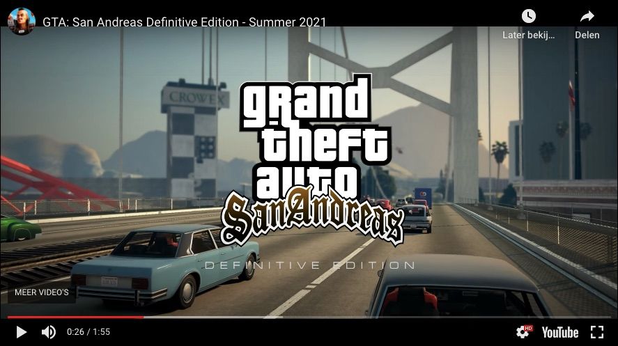 GTA-fan is het wachten kotsbeu en maakt zelf HD remaster van Grand Theft Auto: San Andreas