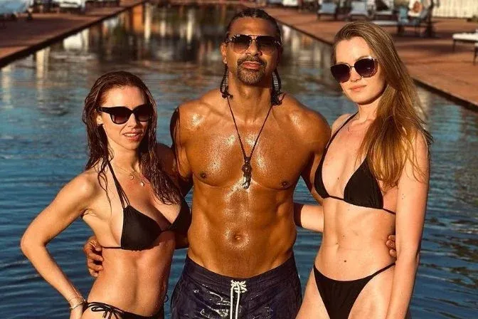 David Haye met Sian Osborne en Una Healy