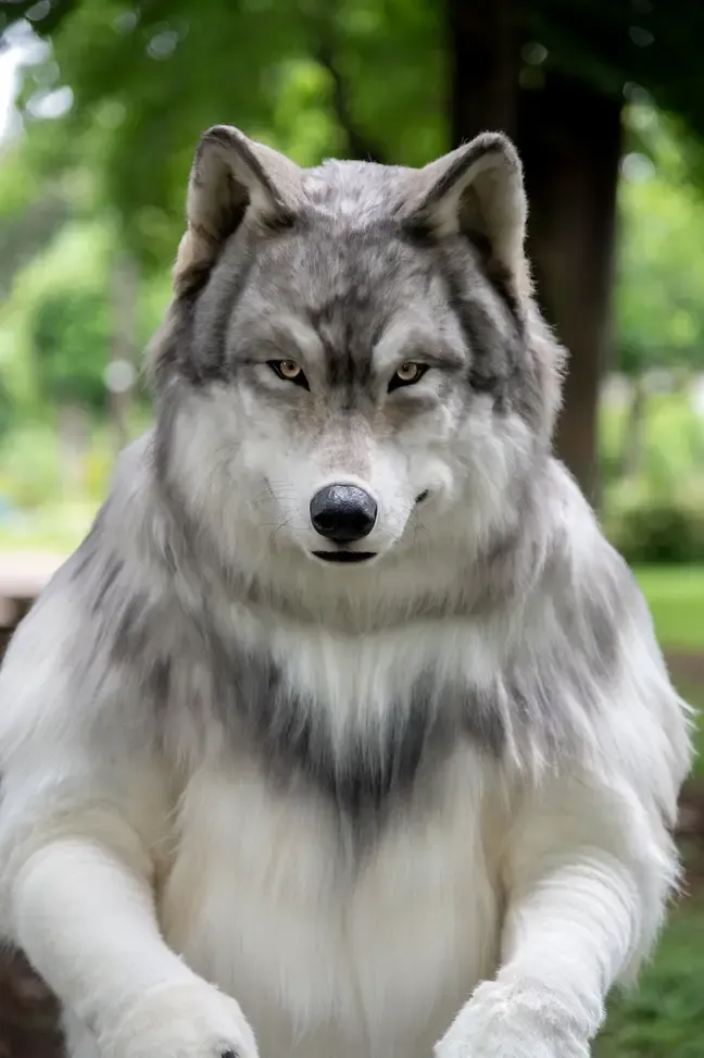 Na de hond, nu de wolf... Man geeft meer dan 20.000 euro uit om een levensechte wolf te worden