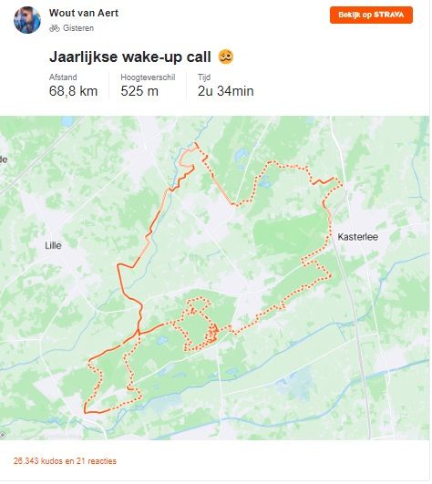 Wout Van Aert jaagt Eli Iserbyt de daver op het lijf: "Niet te wakker worden aub!"