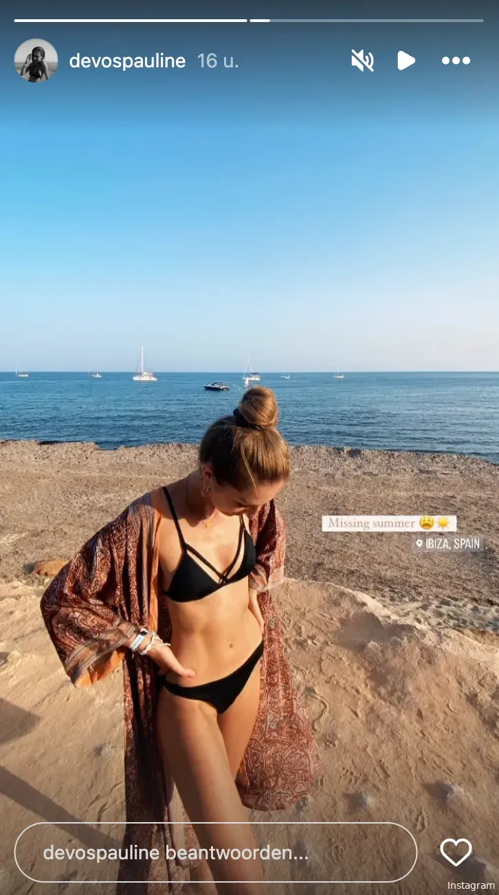 Pauline, de vriendin van Junior Planckaert, kijkt uit naar de zomer met heerlijke bikinifoto