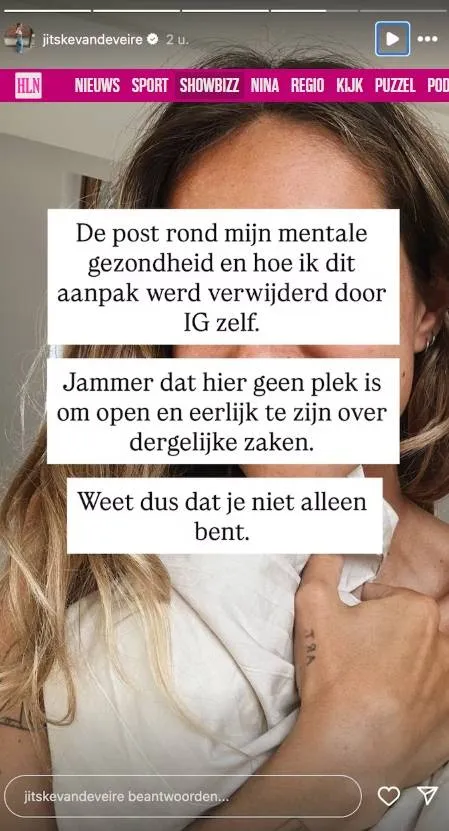 Instagram-politie slaat Jitske Van de Veire in de boeien na post over 'gevoelig onderwerp': "Jammer dat ik niet open mag zijn!"