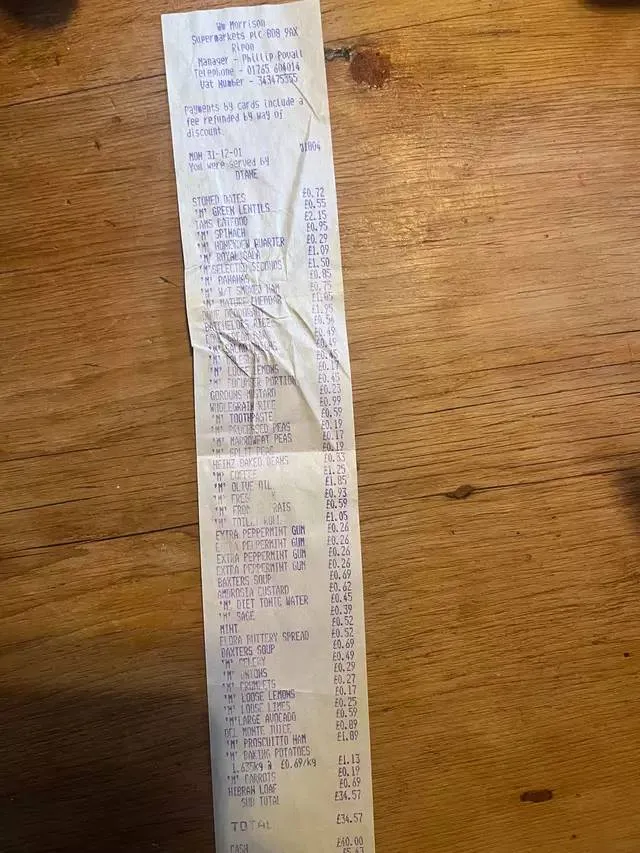 Man vindt rekening van supermarkt uit 2001: mensen geloven hun ogen niet als ze de prijzen zien!
