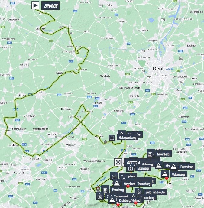 Map Tour des Flandres 2023
