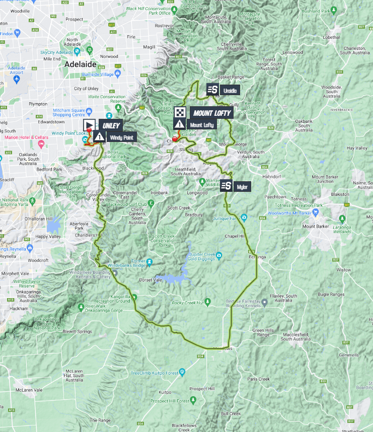 ANTEVISÃO | Sexta e última etapa do Tour Down Under 2024 - A batalha da classificação geral atinge um clímax emocionante no topo do Monte Lofty