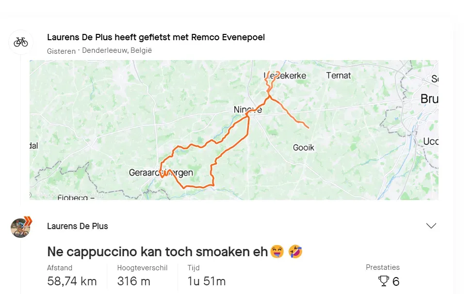 Remco Evenepoel joins INEOS Grenadiers' Laurens De Plus for training ride in Belgium