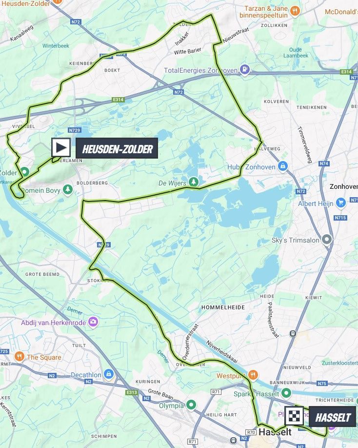 Profile & Route men's & women's 2024 European Championships time-trial