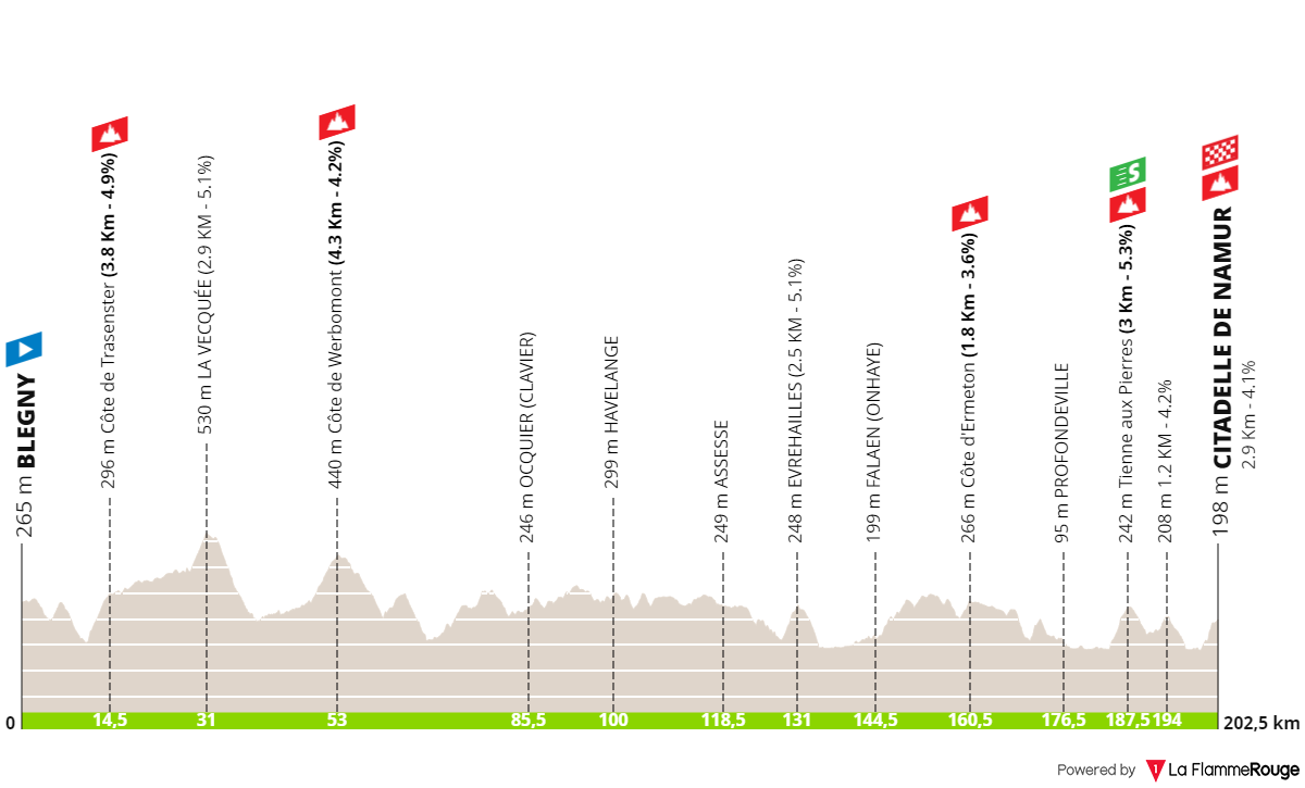 Profile & Route GP de Wallonie 2024