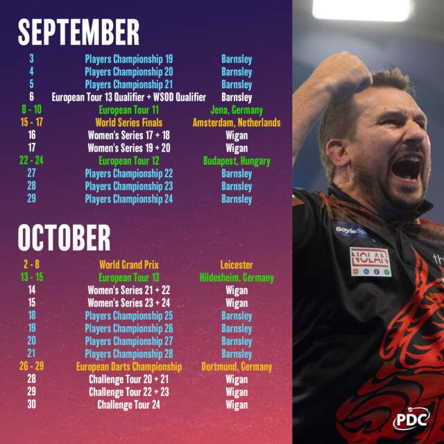 PDC Kalender 2023 is bekend, drie toernooien in Nederland