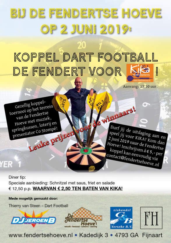 Koppel Dartfootball aanstaande zondag samen met Co Stompé