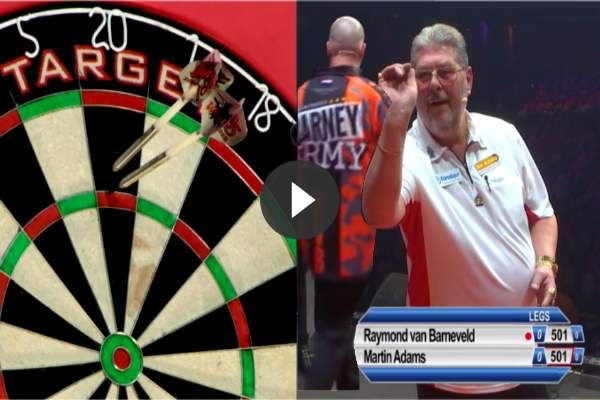 Martin Adams verslaat Raymond van Barneveld met ruime cijfers