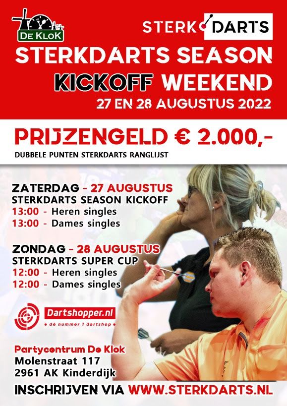 Over 2 weken start dartseizoen weer met SterkDarts Season Kick-Off Weekend