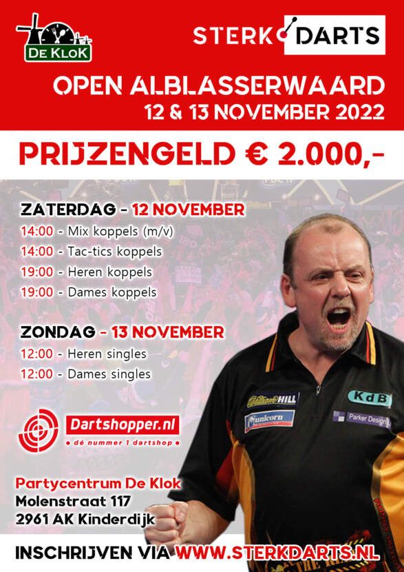 Open Alblasserwaard 2022 is verzet naar 12 en 13 november