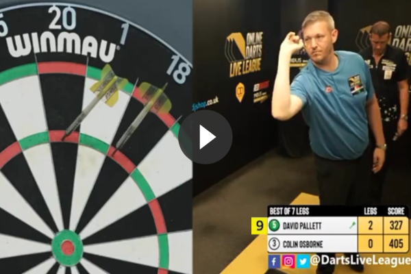 VIDEO: David Pallett verprutst kans op een 9-darter door deze bizarre fout