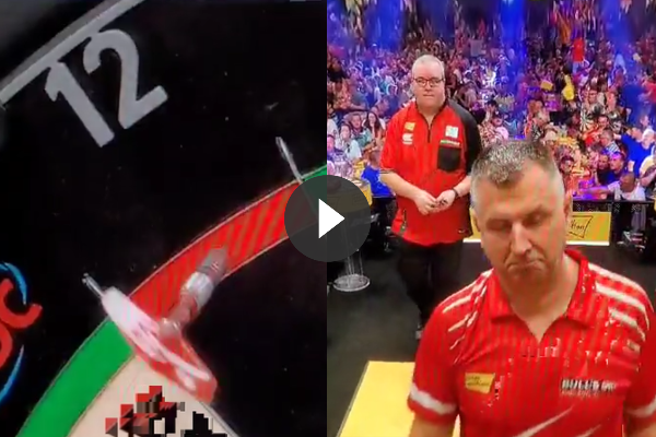 Krzysztof Ratajski gooit 9-darter in finale German Darts Open maar hij telt niet