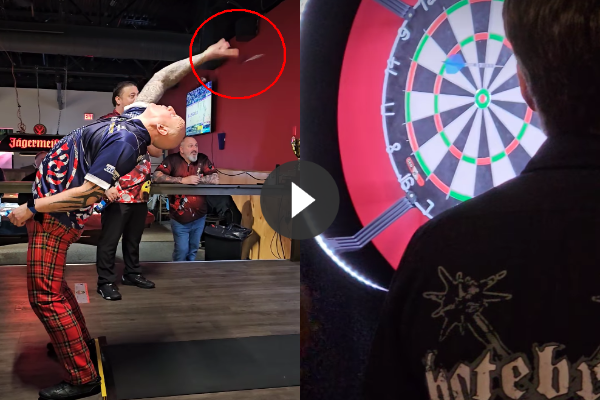 Alan Soutar gooit een 50-finish met een wel hele bizarre achterwaartse trickshot