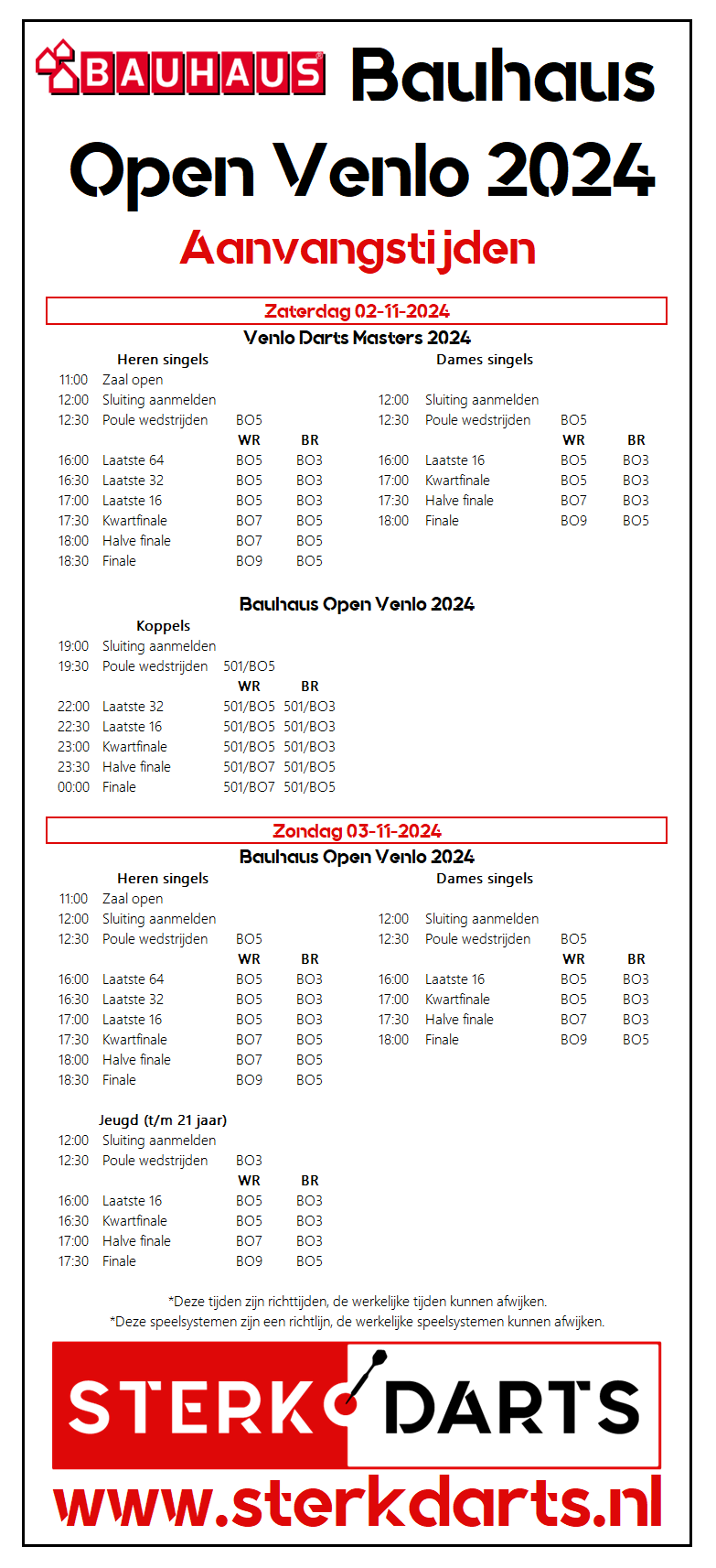 Bauhaus hoofdsponsor en naamgever Open Venlo 2024 van Sterkdarts