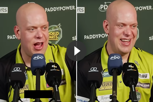 Michael van Gerwen zet verslaggegever aan het werk en sluit weddenschap om geld