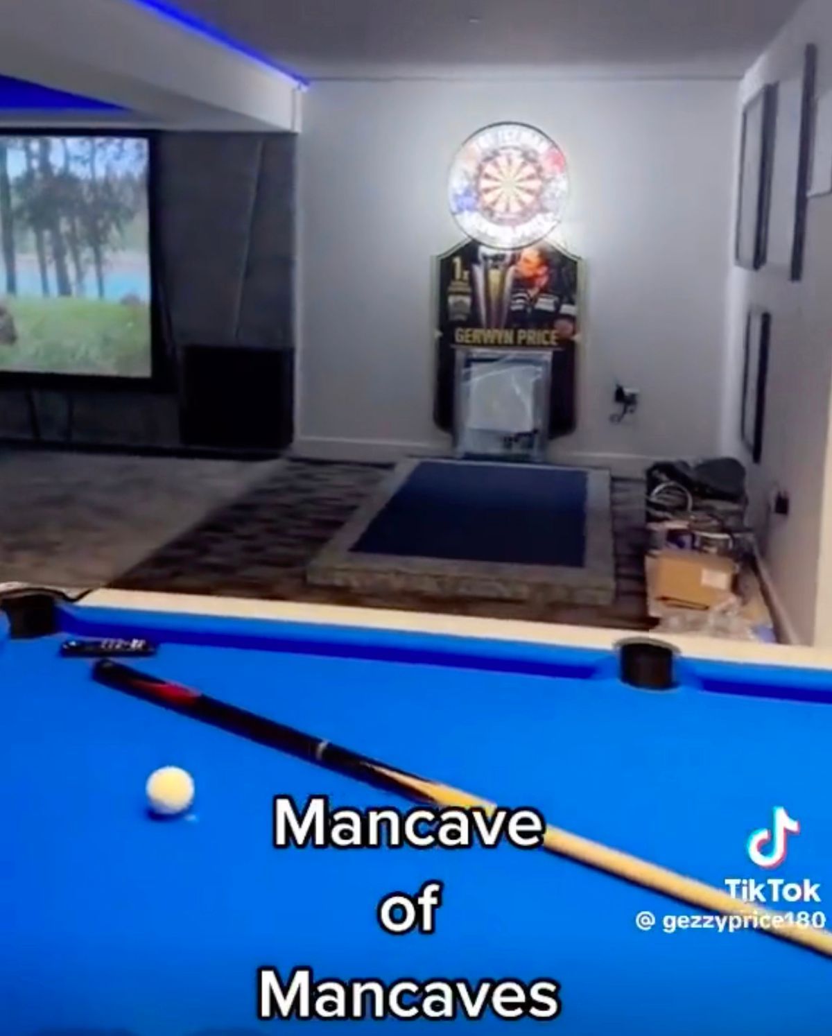 Gerwyn Price shows huge mancave with home cinema, snooker table and unique chair