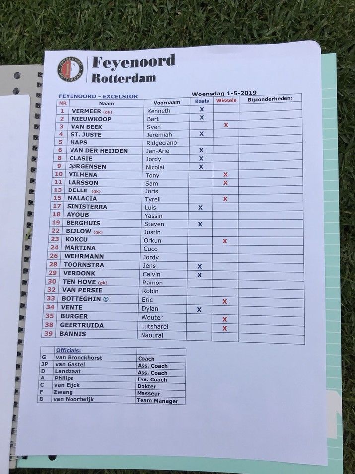 Feyenoord verliest oefenwedstrijd tegen Excelsior