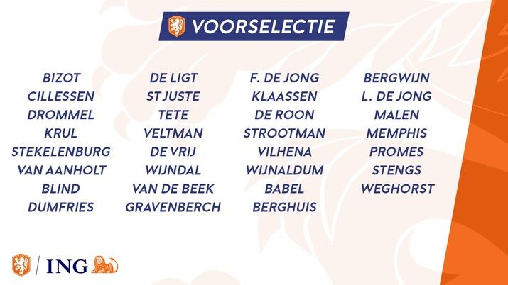 Berghuis opgenomen in voorlopige selectie Oranje