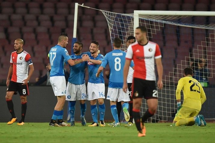 Feyenoord ook onderuit tegen SSC Napoli