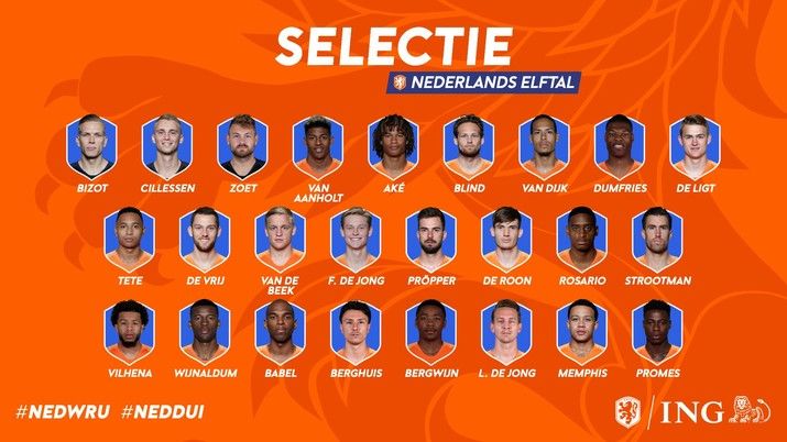 Berghuis en Vilhena in definitieve selectie Oranje