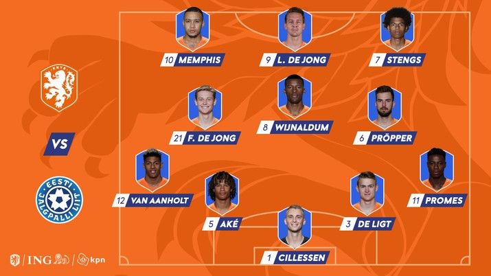 Oranje zonder Berghuis ruim langs Estland
