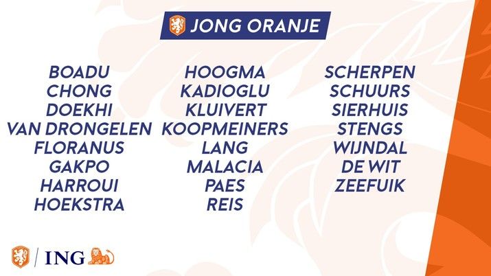 Vermeer en Berghuis in definitieve selectie Oranje