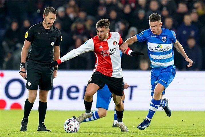 Feyenoord met pijn en moeite langs PEC Zwolle