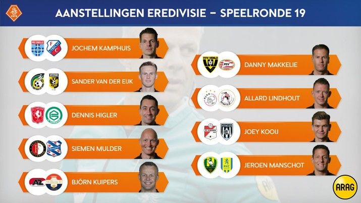 Siemen Mulder fluit Feyenoord - sc Heerenveen