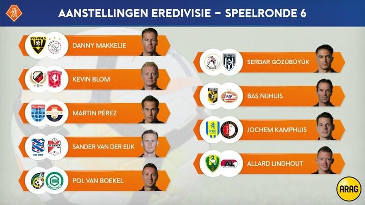 Kamphuis fluit zondag RKC Waalwijk - Feyenoord