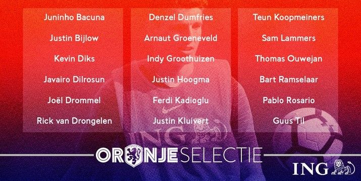 Diks en Bijlow met Jong Oranje naar Zuid-Amerika