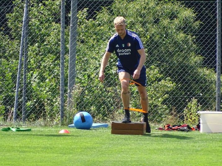 Jørgensen traint apart van de groep in Oostenrijk