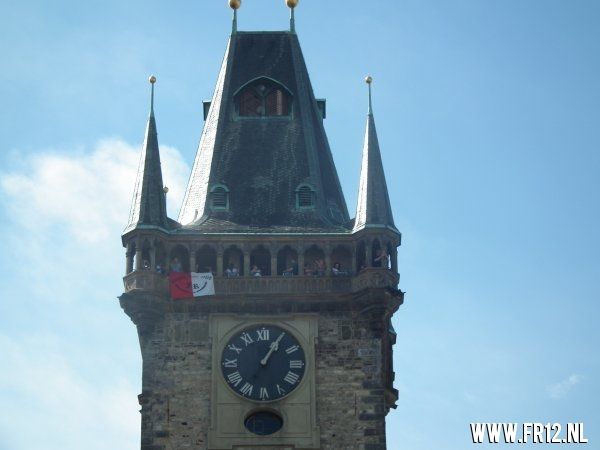 Supporters kleuren Praag rood&wit