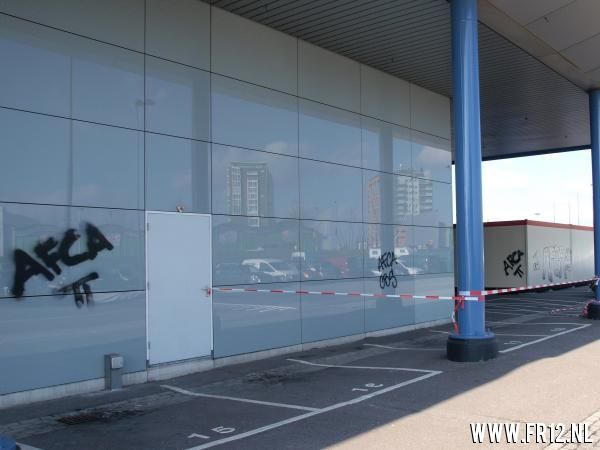 AFCA spuitwerk op fanshop en De Kuip