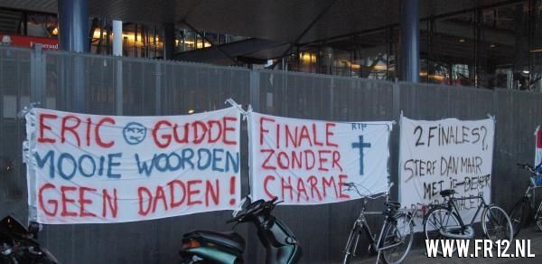 Demonstratie bekerfinale bij De Kuip