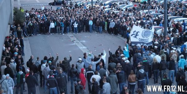 Demonstratie bekerfinale bij De Kuip