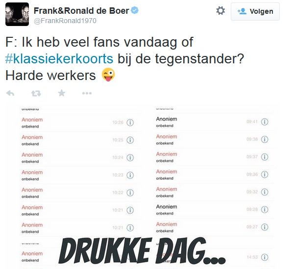 Frank de Boer platgebeld door Feyenoord-supporters