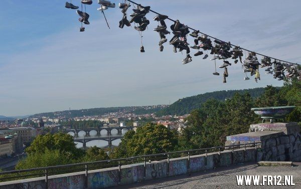 Supporters kleuren Praag rood&wit
