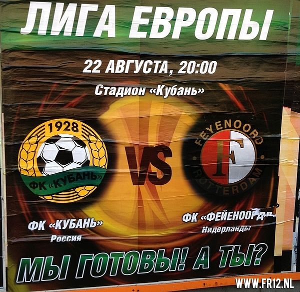 Selectie en supporters vertrekken naar Krasnodar.