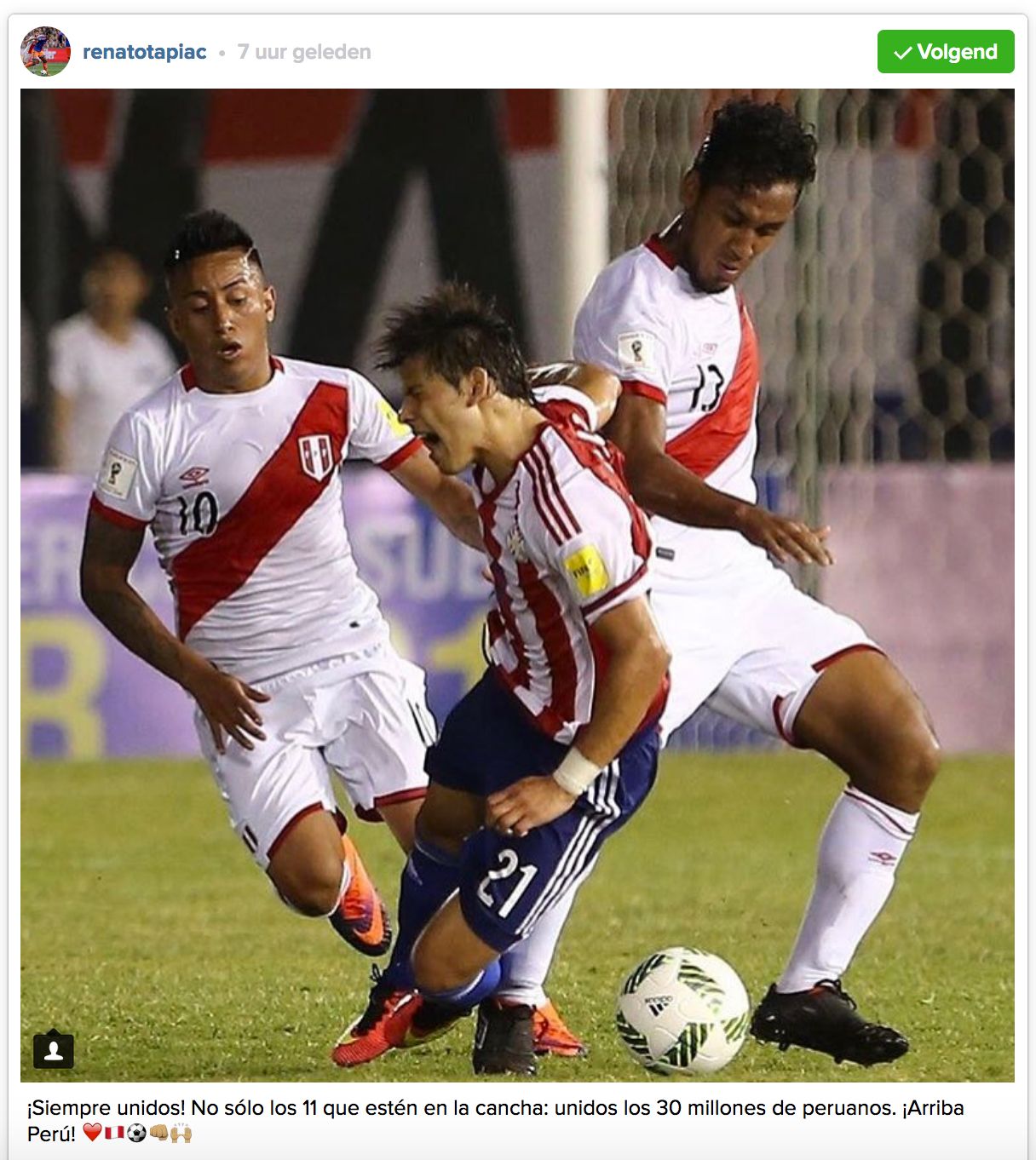Ruime zege Tapia met Peru tegen Paraguay