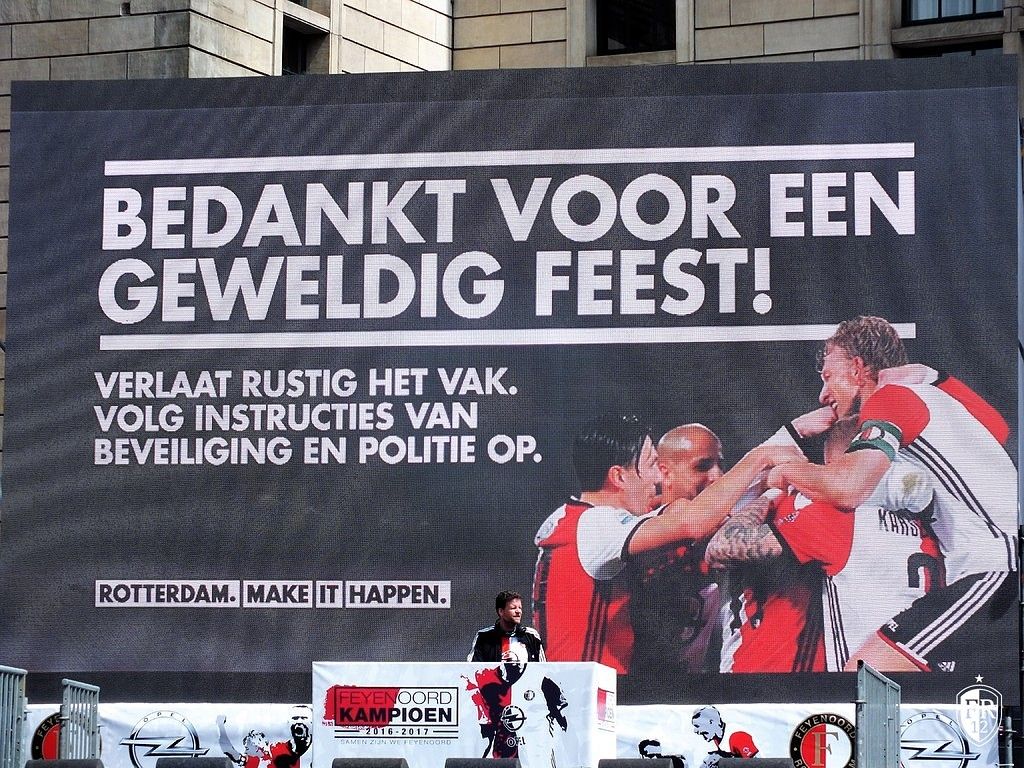 Huldiging op de Coolsingel