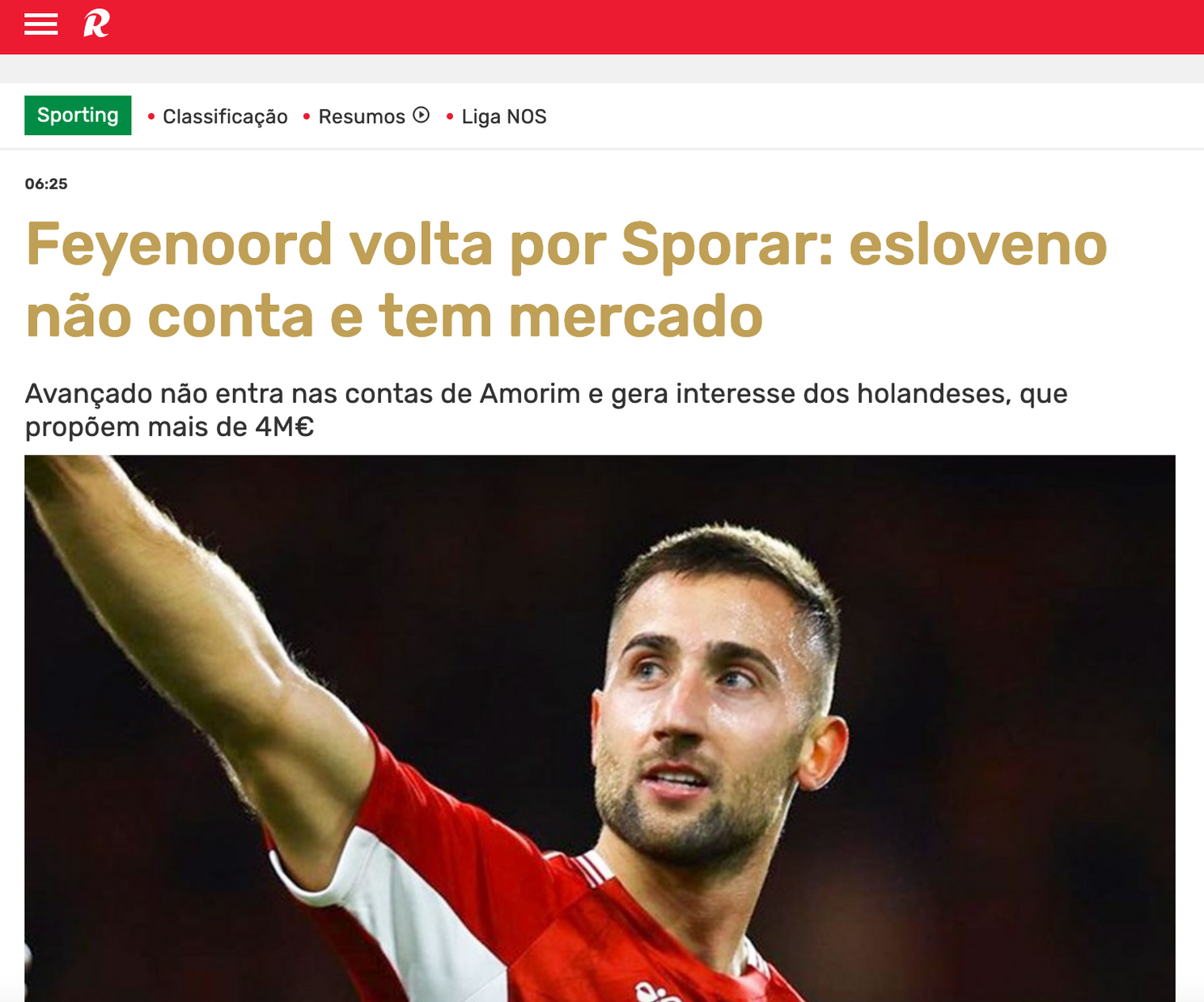 #TT | Spits Šporar opnieuw gelinkt aan Feyenoord