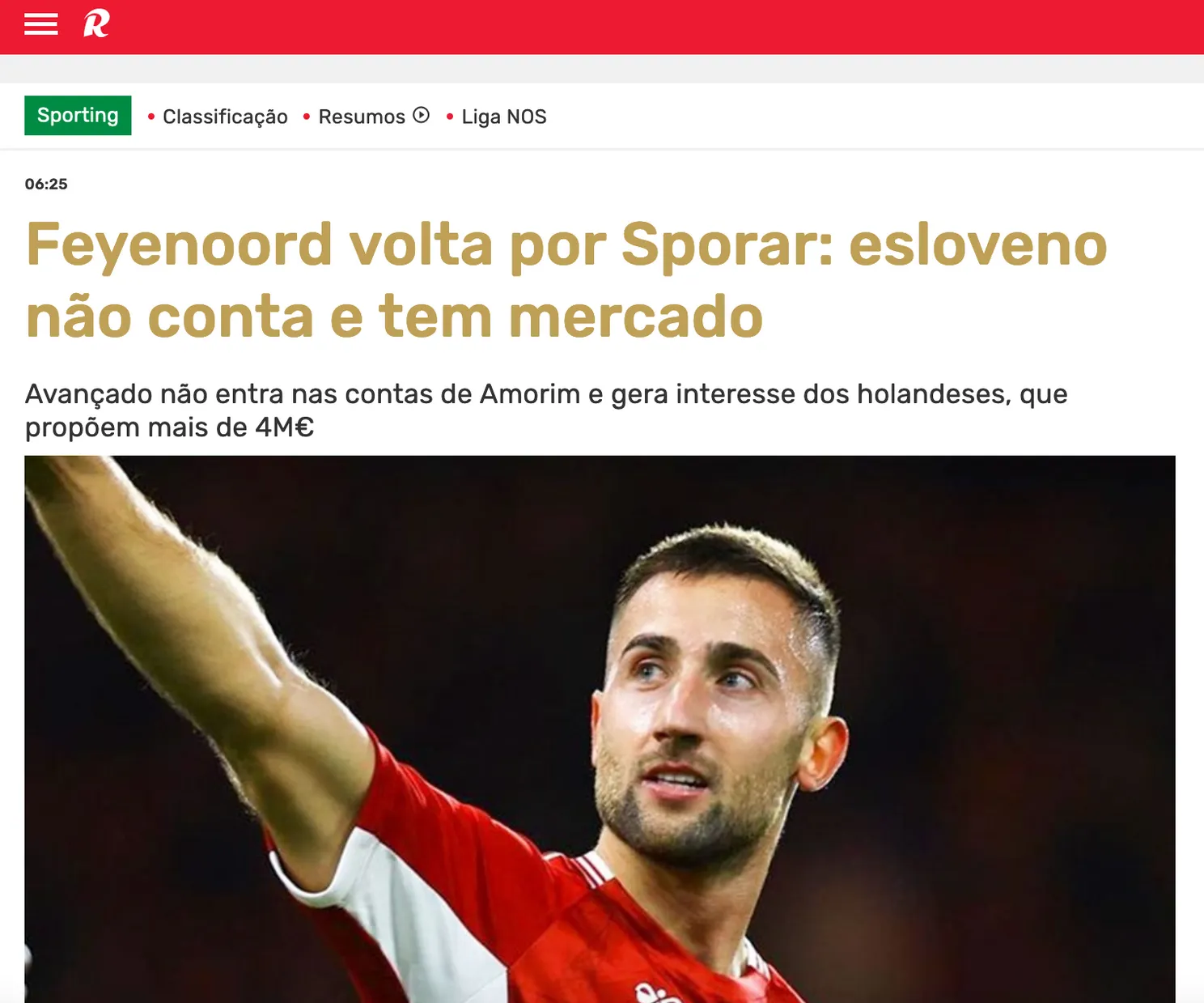 #TT | Spits Šporar opnieuw gelinkt aan Feyenoord