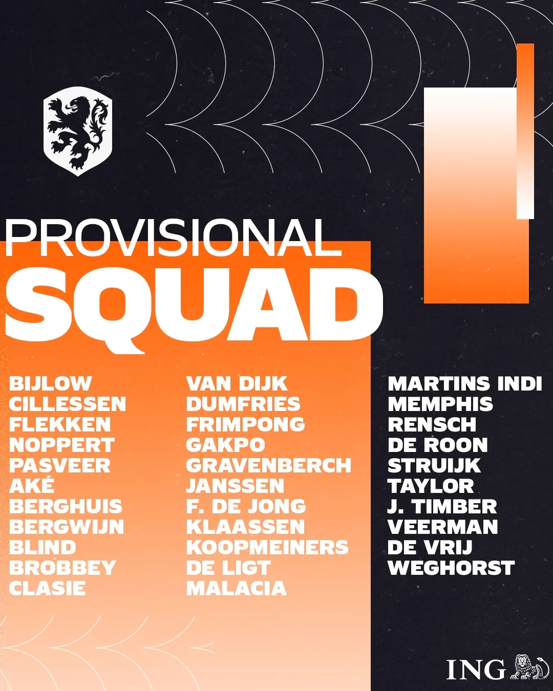 Bijlow opgenomen in voorlopige selectie Oranje