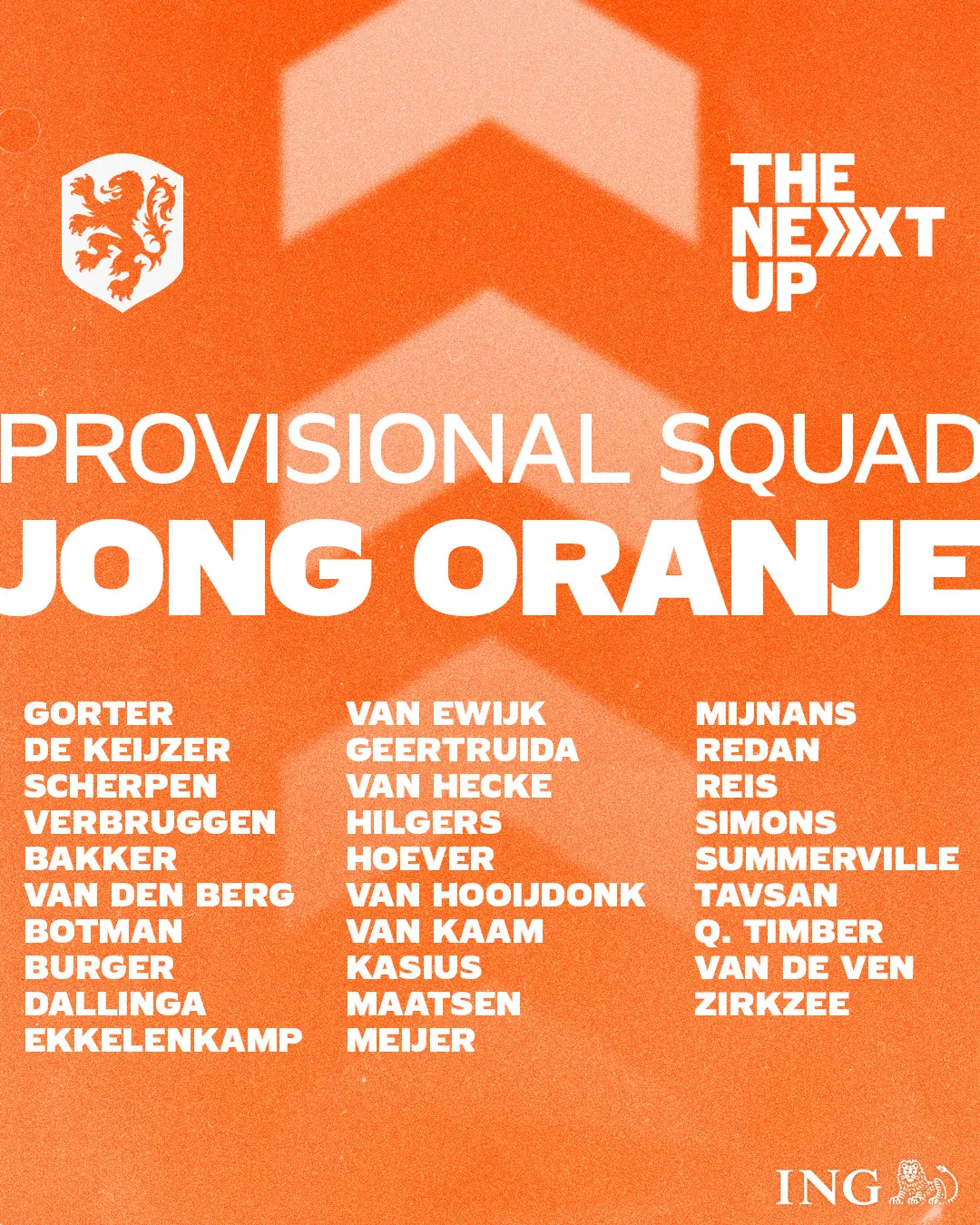 Geertruida en Timber in voorlopige selectie Jong Oranje