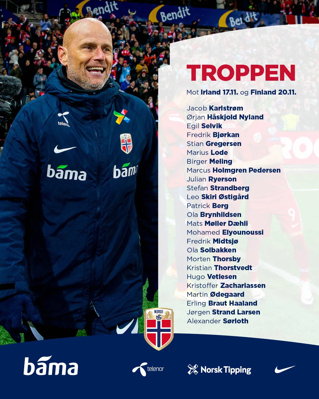 Pedersen, Bjørkan en Trauner opgeroepen voor nationale selectie