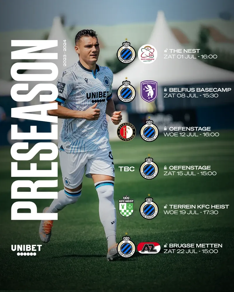 Feyenoord oefent tegen Club Brugge